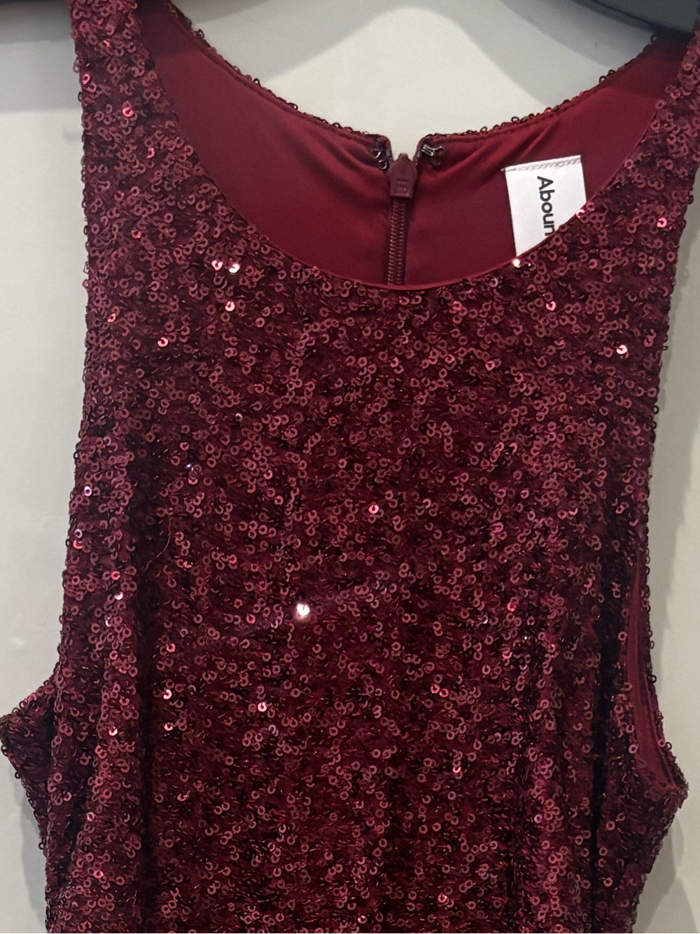 Abound Red Sequin High-Neck Bodycon Dress - Picture 3 of 3